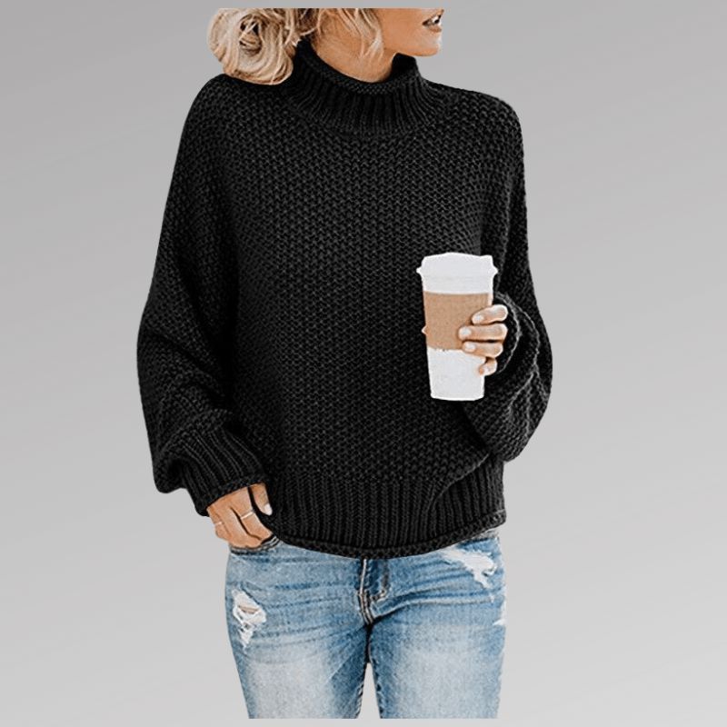 Abigail™ | Knitted Jumper Sweater Belleza & Glamour Black S 