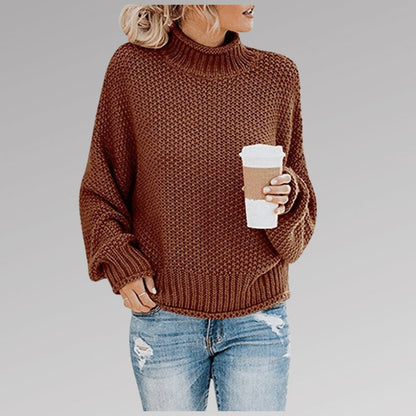 Abigail™ | Knitted Jumper Sweater Belleza & Glamour Brown S 