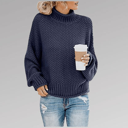 Abigail™ | Knitted Jumper Sweater Belleza & Glamour Navy Blue S 