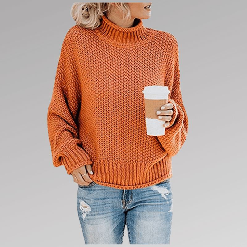 Abigail™ | Knitted Jumper Sweater Belleza & Glamour Orange S 